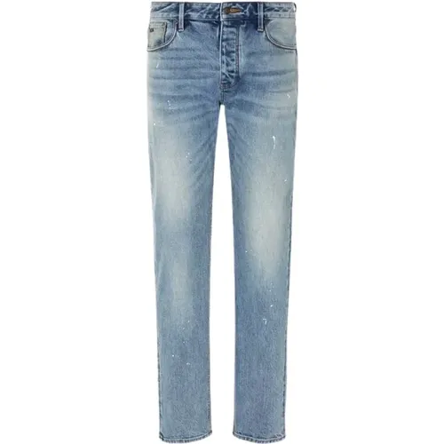 Denim Blau 5-Pocket Jeans , Herren, Größe: W31 - Emporio Armani - Modalova