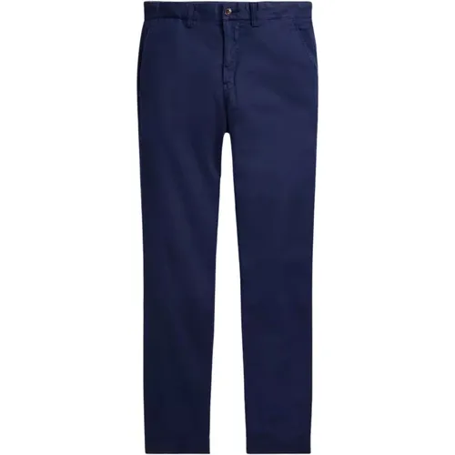 Leinen-Baumwollhose Straight Fit , Herren, Größe: W34 L34 - Ralph Lauren - Modalova