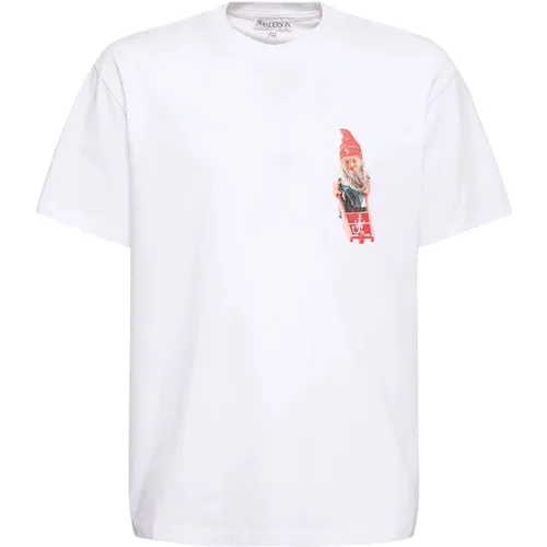 Cotton T-shirt with Gnome Print , male, Sizes: XL, 2XL, L - JW Anderson - Modalova