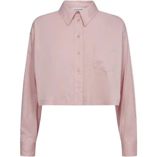 Baumwoll Crisp Crop Shirt Rosa - Co'Couture - Modalova