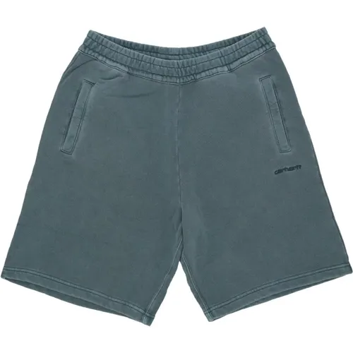 Grüne Fleece-Shorts für Männer , Herren, Größe: XL - Carhartt WIP - Modalova