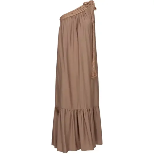 Asymmetrisches Kleid mit Rüschendetail , Damen, Größe: XL - Co'Couture - Modalova