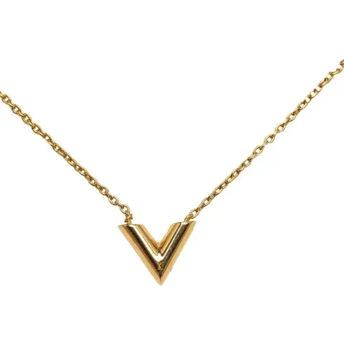 Pre-owned Metal necklaces , female, Sizes: ONE SIZE - Louis Vuitton Vintage - Modalova