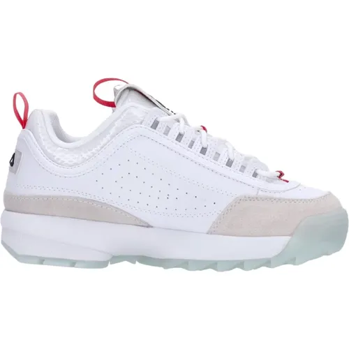 Silver Low-Top Sneaker with Reinforcement , male, Sizes: 4 UK, 7 UK - Fila - Modalova