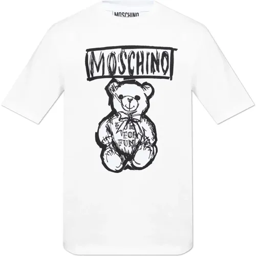 Bedrucktes T-Shirt , Herren, Größe: S - Moschino - Modalova