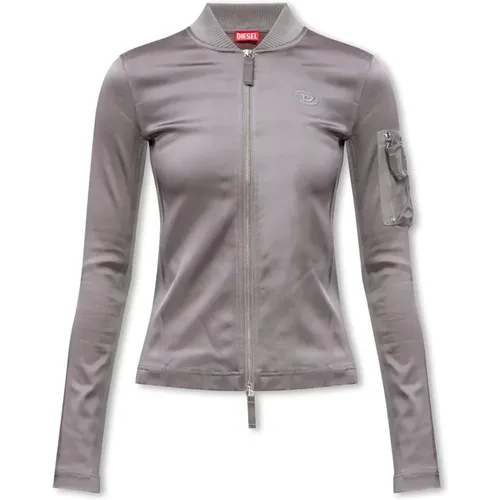 ‘T-Opun’ Satin-Sweatshirt , Damen, Größe: 2XL - Diesel - Modalova