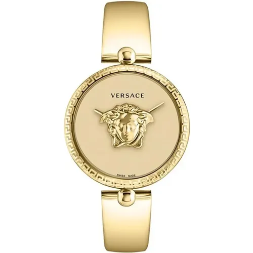 Gold Palazzo Stainless Steel Watch , female, Sizes: ONE SIZE - Versace - Modalova