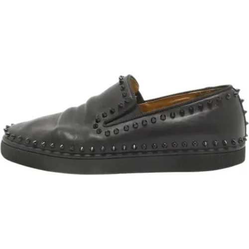 Pre-owned Leather flats , male, Sizes: 9 1/2 UK - Christian Louboutin Pre-owned - Modalova