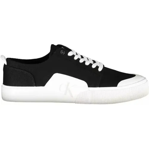 Cotton Sneaker with Contrasting Details , male, Sizes: 7 UK, 8 UK, 10 UK, 6 UK, 11 UK, 9 UK - Calvin Klein - Modalova