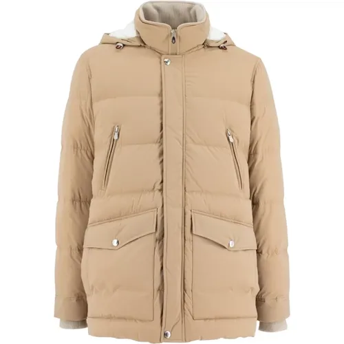 Clic Parka Down Jacket , male, Sizes: M - BRUNELLO CUCINELLI - Modalova