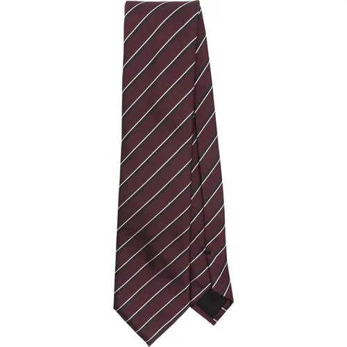 Silk Striped Tie Made in Italy , male, Sizes: ONE SIZE - Hugo Boss - Modalova