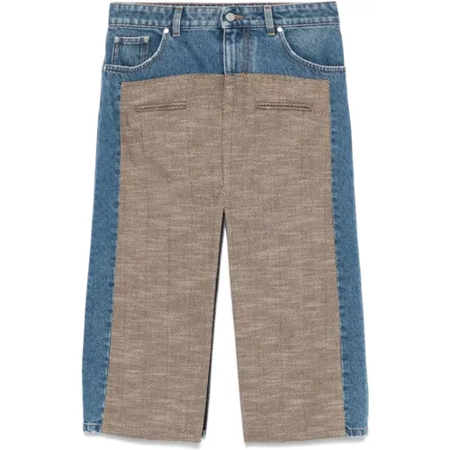 Blaue Denim Tweed Rock , Damen, Größe: S - Stella Mccartney - Modalova