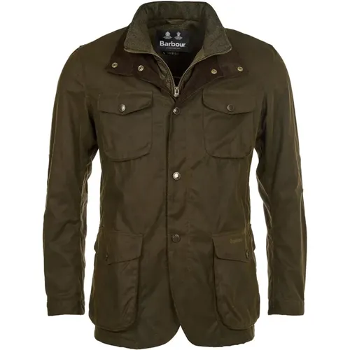 Smart and Elegant Ogston Waxed Cotton Jacket , male, Sizes: S, XL, M, L, 2XL - Barbour - Modalova