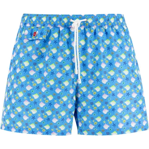 Abstract Pattern Swimwear Boxer Shorts , male, Sizes: M, 2XL, L - Kiton - Modalova