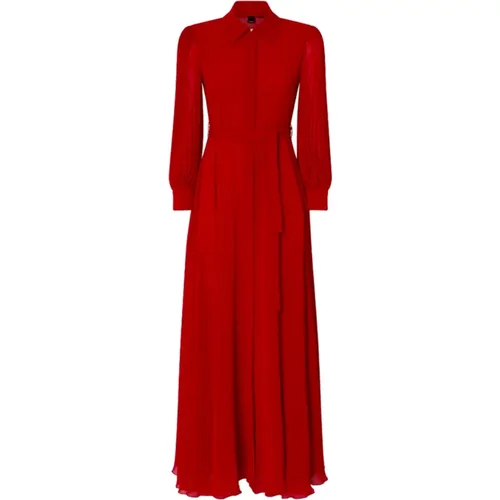 Elegantes Langes Chemisier-Kleid , Damen, Größe: S - pinko - Modalova