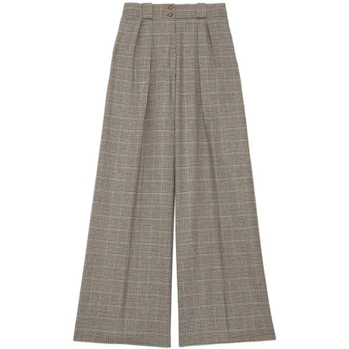 Marlène Houndstooth Wide-Leg Hose , Damen, Größe: M - Ines De La Fressange Paris - Modalova