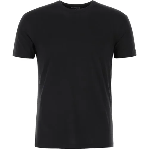 Casual Baumwoll T-Shirt für Männer , Herren, Größe: M - Tom Ford - Modalova