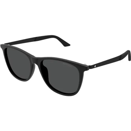 Smoke Sunglasses Mb0330S 001 , male, Sizes: 56 MM - Montblanc - Modalova