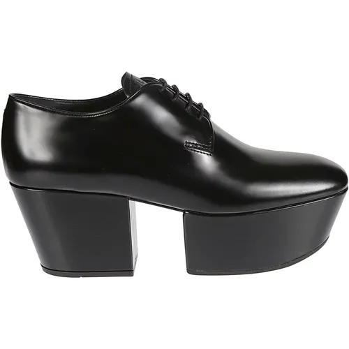 Leather Platform Loafers , female, Sizes: 4 1/2 UK, 3 1/2 UK, 2 1/2 UK - Prada - Modalova