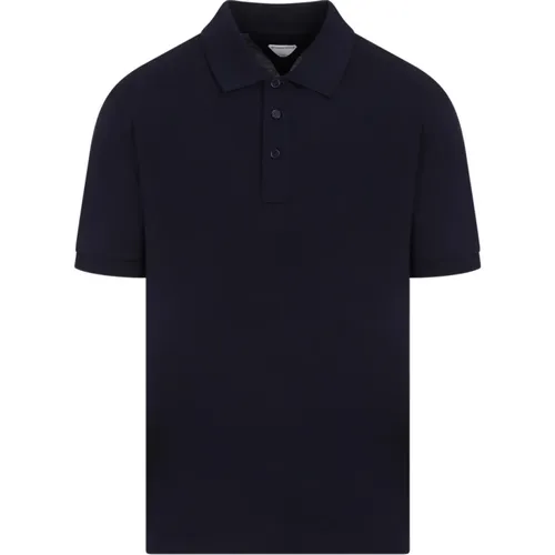 Blaues Baumwoll-Poloshirt Ss24 , Herren, Größe: L - Bottega Veneta - Modalova