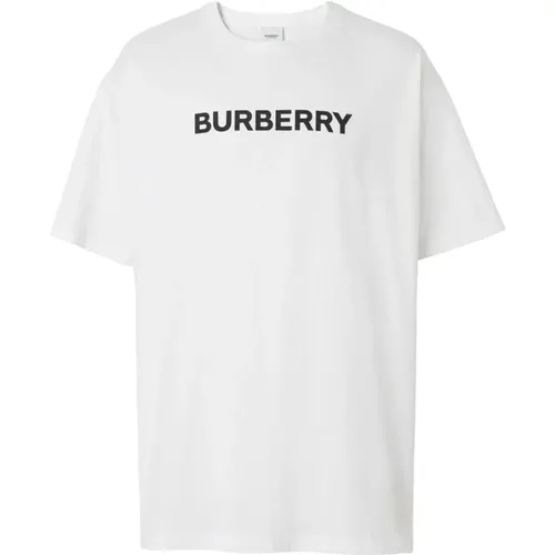 Logo Print Cotton T-shirt , male, Sizes: L, S, M, XL - Burberry - Modalova