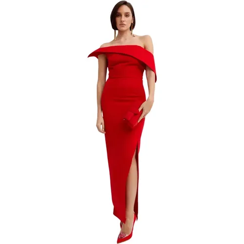 Rotes Asymmetrisches Abendkleid - Roland Mouret - Modalova