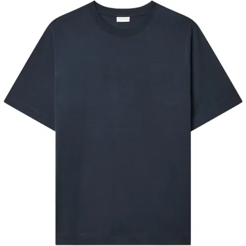 Navy Crew Neck T-shirt , male, Sizes: M, L, S - Dries Van Noten - Modalova