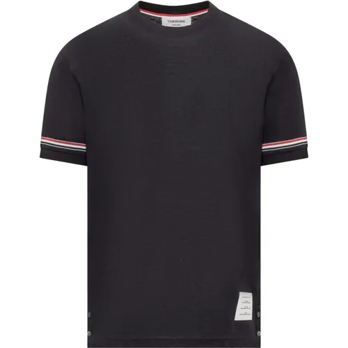 Rippbündchen T-Shirt , Herren, Größe: XL - Thom Browne - Modalova