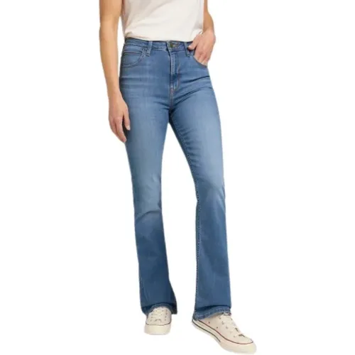Klassische Denim Jeans , Damen, Größe: W26 L31 - Lee - Modalova