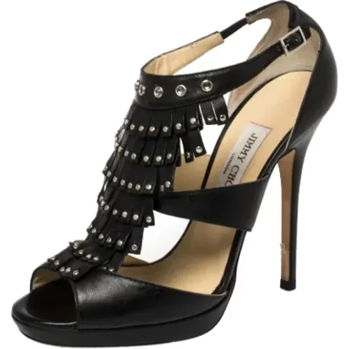 Pre-owned Leather sandals , female, Sizes: 6 UK - Jimmy Choo Pre-owned - Modalova
