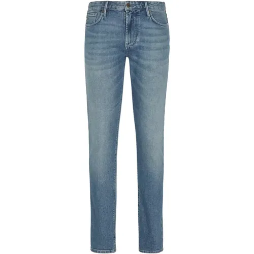 Klassische Slim Fit Stretch Denim Jeans , Herren, Größe: W31 - Emporio Armani - Modalova