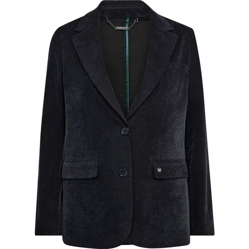 Dunkelblauer Mary Shimmer Blazer , Damen, Größe: L - MOS MOSH - Modalova