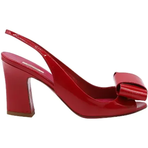 Pre-owned Leather heels , female, Sizes: 1 UK - Miu Miu Pre-owned - Modalova