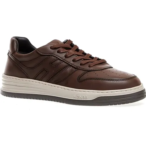 Leather Basket Sneakers - Size 39 , male, Sizes: 5 UK - Hogan - Modalova