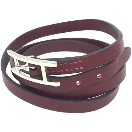 Pre-owned Leather bracelets , female, Sizes: ONE SIZE - Hermès Vintage - Modalova