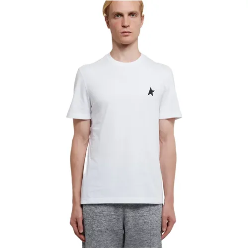 Star Regular Cotton T-shirt , male, Sizes: S - Golden Goose - Modalova