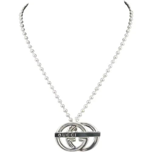 Pre-owned Silver necklaces , female, Sizes: ONE SIZE - Gucci Vintage - Modalova