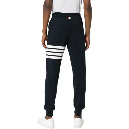 Navyblaue 4-Streifen-Sportliche Hose - Thom Browne - Modalova