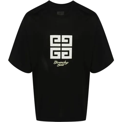 Schwarze T-Shirts und Polos mit 4G Logo , Herren, Größe: S - Givenchy - Modalova