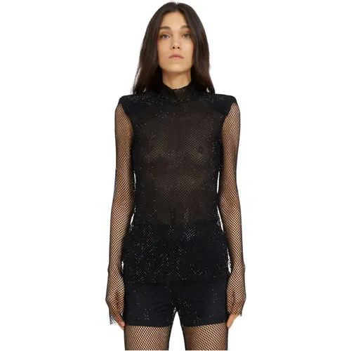 Glitzerndes Transparentes Top , Damen, Größe: M - John Richmond - Modalova