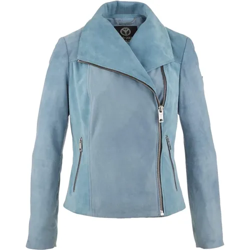 Soft Velour Leather Jacket Dal Bella , female, Sizes: M, S, XL, L, 3XL, 2XL - carlo colucci - Modalova