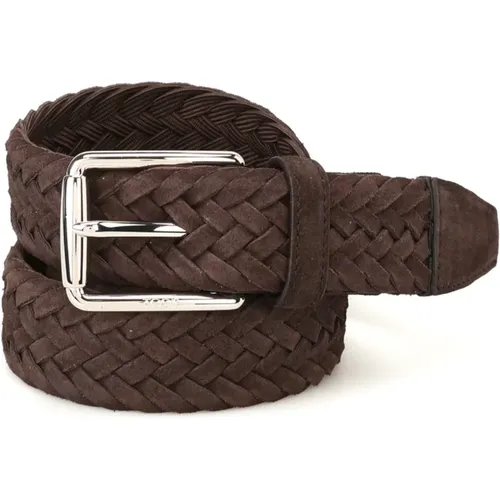 Braided Leather Belt with Custom Metal Buckle , male, Sizes: 100 CM - TOD'S - Modalova