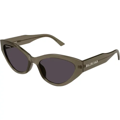 Grün/Graue Sonnenbrille , Damen, Größe: 57 MM - Balenciaga - Modalova