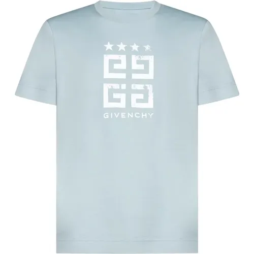 Stilvolle T-Shirts und Polos in Weiß/Blau , Herren, Größe: L - Givenchy - Modalova