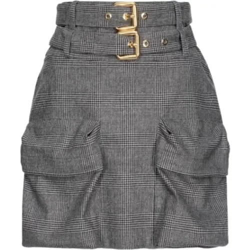 Wool Blend Flannel Mini Skirt , female, Sizes: S, 2XS - pinko - Modalova