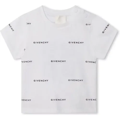 Weiße Baumwoll-T-Shirt mit All-Over 4G Logo Print,T-Shirts - Givenchy - Modalova