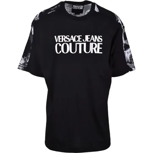 Baumwoll-T-Shirt mit Stilvollem Design - Versace Jeans Couture - Modalova