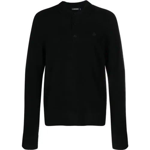 Schwarzes Langarm-Poloshirt - J.LINDEBERG - Modalova