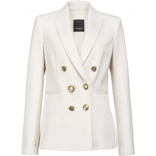 Elegant Double-Breasted Jacket with Jewel Buttons , female, Sizes: XS - pinko - Modalova