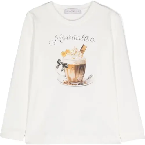 Panna Tee Shirt Monnalisa - Monnalisa - Modalova